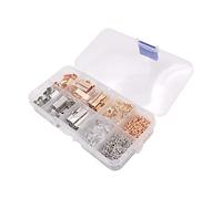 Tiardey 370 Piezas Kit de Pulsera de Cinta Pinch Crimp Extremos Cierres de Langosta Anillos de Salto Abiertos y Cierres de Langosta Kit de hallazgos de joyería