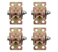 Tiardey 4 poleas para Cuerdas, polea giratoria de Acero con Ranura en V, Ruedas Resistentes, polea de Cuerda para tendedero, Puertas enrollables