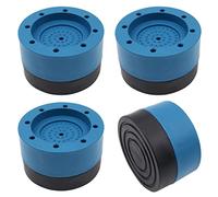 Tiardey 4pcs Almohadillas antivibración para Lavadora y Secadora,Estabilizadores de Lavadora Esteras Kit de Soporte de pies insonorizados - Azul