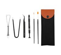 Tiardey 6 Herramientas de Limpieza de Teclado, Juego de Extractor de Interruptor de Teclado mecánico, Kit de eliminación de Teclas (Negro)
