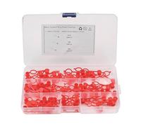 Tiardey 80PCS M6 M8 M10 Tapas para engrasador Tapas Protectoras contra el Polvo de Grasa de plástico Rojo con Caja de Almacenamiento para automóviles Motocicletas