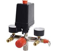 Tiardey 90-120 PSI,Soporte de Interruptor de presión de un Solo Orificio,manómetro de Seguridad,regulador de válvula de Control de válvula Bama