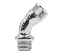 Tiardey Adaptador de Codo G1/2" Cromado Plateado para Conector Extensor de Cabezal de Ducha Compatible con la mayoría de los Sistemas de Ducha estándar