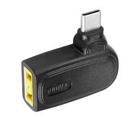 Tiardey Adaptador de USB C a Punta Delgada de 100 W PD Adaptador de Carga de energía de Punta Delgada a Tipo C Conector Hembra Cuadrado a USB C Macho