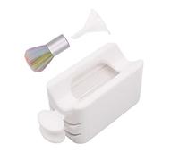 Tiardey - Bandeja de Reciclaje de Polvo para inmersión de uñas, contenedor de inmersión de de Polvo Suave para uñas, Limpiador de cepillos en Polvo para Herramienta de Maquillaje y manicura de uñas