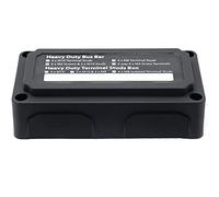 Tiardey - Caja de Barra colectora Negra de 300 A,Bloque de distribución de energía con 4 terminales de espárragos M8,Bloque de Conexiones de batería,12 V - 48 V CC para Coche Marino,energía Solar