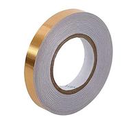 Tiardey Cinta de película de mylar de poliéster metalizado dorado de 0.8 in x 55 yardas,cinta decorativa dorada para detalles de paredes decorativas,armario,gabinete,baño