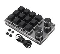 Tiardey Clavier Mécanique Macro à UNE Main Mini Clavier de Jeu à 12 Touches Avec 2 Boutons pour Les Médias de Jeu de Bureau