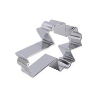 Tiardey Cortador de Galletas en Forma de Cruz Molde para Galletas en Forma de Cruz Cortador de Galletas en Forma de Cruz de Acero Inoxidable 6,5 x 8,6 cm