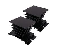 Tiardey Dissipateur thermique en Aluminium pour Relais à Semi-conducteurs 2PCS pour Relais à Semi-conducteurs SSR-25DA / 10DA / 40DA - Noir