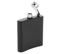 Tiardey - Frasco de Acero Inoxidable de Gran Capacidad Negro Mate de 6 oz para Licor de Whisky
