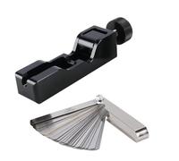 Tiardey Herramienta para Medir La Distancia Entre Bujías con Galga De Espesores, Calibre Universal para Bujías, Calibre con Galgas De Espesores, Color Negro