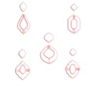 Tiardey Juego de cortadores de Arcilla polimérica con 12 Formas Florales para aretes, para Hacer Joyas de Arcilla polimérica, Cortador de Formas orgánicas para aretes.