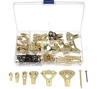 Tiardey - Kit de 130 Piezas para Colgar Cuadros, colgadores para Marcos de Cuadros de Alta Resistencia, Kit Surtido para Colgar en la Pared con Dos Tipos de Clavos de Metal, 6 Tipos de Ganchos