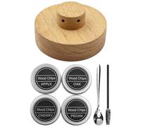 Tiardey Kit de ahumador de cócteles con 4 virutas de Madera Kit de ahumador de Whisky para cócteles Vino Whisky Bourbon