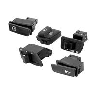 Tiardey Kit de Interruptor de Faros Delanteros, 5 Piezas, Interruptor de botón de Motocicleta, Kit de botón de señal de Giro de luz Alta y Baja para Motocicletas, Ajuste Universal para Motocicletas