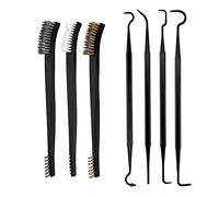 Tiardey - Kit de Mini Cepillo de Alambre y Pico de 7 Piezas, Cepillo de Acero de Nailon y Cobre de latón de Doble Punta y púas de Metal Ploymer para Limpiar escoria de Soldadura y óxido