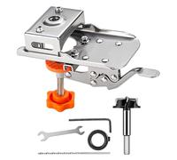 Tiardey Kit de Plantilla bisagra Oculta Plantilla bisagra Puerta Acero Inoxidable de 35 mm Márgenes Ajustables 3 a 7 mm para Puertas Armario Cocina Placa Montaje bisagra