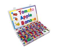 Tiardey Letras magnéticas Coloridas con Tablero para niños pequeños, 234 Piezas, Letras mayúsculas y minúsculas, Letras del Alfabeto de Espuma con Tablero y Tarjetas de Aprendizaje temprano