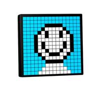 Tiardey Pixel Art Marco de Fotos Digital, Panel LED RGB programable, Reloj Inteligente con Notificaciones de Redes Sociales, Reloj Calendario para decoración del hogar, Gadget para Juegos Negro