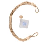 Tiardey Portarrollos de papel higiénico autoadhesivo de cuerda de yute montado en la pared, soporte para toallas de baño vintage, soporte rústico para rollos de papel con ganchos