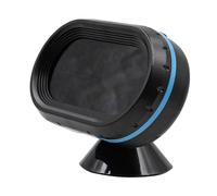 Tiardey Termómetro digital para coche, voltímetro, reloj con base para camión, barco, CC 12-24 V