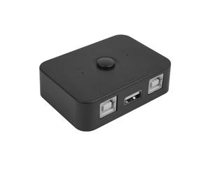 Tiardey USB Print Sharer 2 Computers to Share 1 Printer Manual Switcher with LED Indicator Includes 2 X 1.5m USB 2.0 Printer Cables