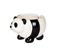 TIAVNTD Cuenco de lana de cerámica, cuenco de lana de panda para proyectos de tejer y ganchillo, almacenamiento de cuenco de lana hecho a mano, protege la lana y evita enredos, 7.8 x 4.2 pulgadas