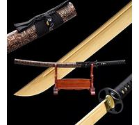 TIAYKO Espada samurái de Madera,Bokken Hecho a Mano,Proceso de fabricación Tradicional,Hoja de bambú Natural,Katana de Entrenamiento Japonesa para Cosplay,Regalos,Kendo,Iaido