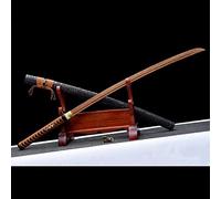 TIAYKO Espada samurái Hecha a Mano con Vaina,Hoja de Palisandro Natural,Proceso de fabricación Tradicional,Katana de Madera para Cosplay,colección,Kendo,Iaido,Regalos