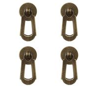 Tiazza 4 tiradores de latón para cajones de muebles de estilo chino, estilo vintage, tiradores de latón para puerta de armario, manijas pequeñas