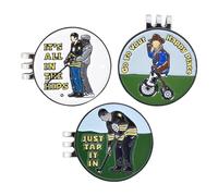 Tibapla 3 Marcador de Pelotas de Golf con Clip de Sombrero magnético,Clip para Sombrero de Golf con Marcador de Bola Magnético,Marcador de Golf Metal Clip Magnético,Clip de Sombrero de Golf