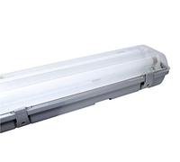 Tibelec 304410 réglettes doble Fluo IP65 2 x 58 W 2 x 5220 lumens, policarbonato, 116 W, gris, 1565 x 115 x 86 mm