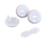 Tibelec 622010 - Conjunto de 3 casquillos de seguridad Niño blanco Cache