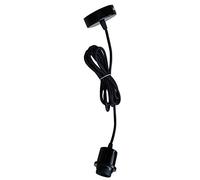 Tibelec 772020 - soporte metálico techo con cable textil E27 negro