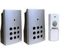 Tibelec 917180 - Doble campana de timbre inalámbrico 8 melodías