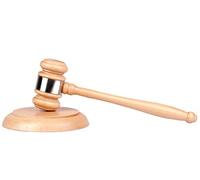 Tiberham Juego de Mazo de Madera y Taco Sonoro, Mazo de Madera Artesanal con Taco Redondo para Juez Abogado Estudiante Subasta Venta