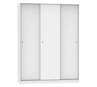 Miroytengo Armario Grande Tibet con 3 Puertas Correderas Roble Cambrian, Blanco Mate o Roble y Blanco 150x200cm