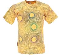 Tibet & Buddhist Art - Camiseta con diseño de mandala, color gris y naranja, amarillo, XL