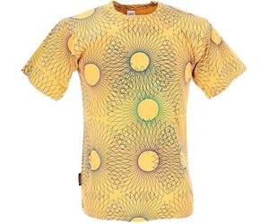 Tibet & Buddhist Art - Camiseta con diseño de mandala, color gris y naranja, amarillo, XL