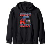 Tibetan Mastiff Dog American Flag Sunglasses Happy 4th July Sudadera con Capucha