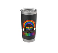 Tibetan Mastiff Dog LGBT Rainbow Gay Lesbian LGBT Pride Vaso térmico de acero inoxidable de doble pared