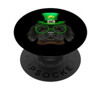 Tibetan Mastiff Dog Lucky Charm Shamrock St Patricks Day PopSockets PopGrip Adhesivo