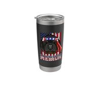 Tibetan Mastiff Merica 4th of July Dog Funny Patriotic Flag Vaso térmico de acero inoxidable de doble pared