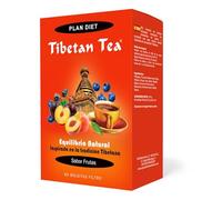 Tibetan Tea Sabor Frutas - Infusión de Hierbas - 84 bolsitas. Té Verde Tibetano, Escaramujo, Laurel, Tila, Lemongras, Ortiga Verde, Hierba Buena