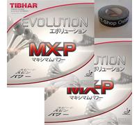Tibhar Evolution MX-P - Tabla de tenis de mesa en paquete de 2 unidades, incluye cinta de borde TWALB de 50 cm (máx.)
