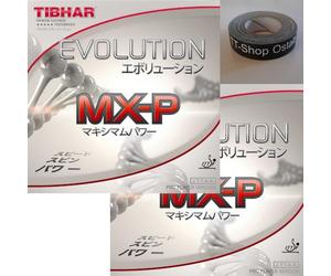 Tibhar Evolution MX-P - Tabla de tenis de mesa en paquete de 2 unidades, incluye cinta de borde TWALB de 50 cm (máx.)