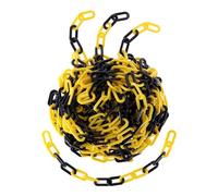 TIBU Cadena de plástico de 8 mm de grosor, bicolor negro/amarillo, longitud 200 cm, resistente a la intemperie y estable