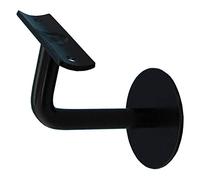 TIBU Soporte para pasamanos de madera, pasamanos, barandilla, pasamanos de pared, escalera, modelo J negro