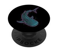 Tiburón Ballena Colorido Acuarela Buceador PopSockets PopGrip Adhesivo